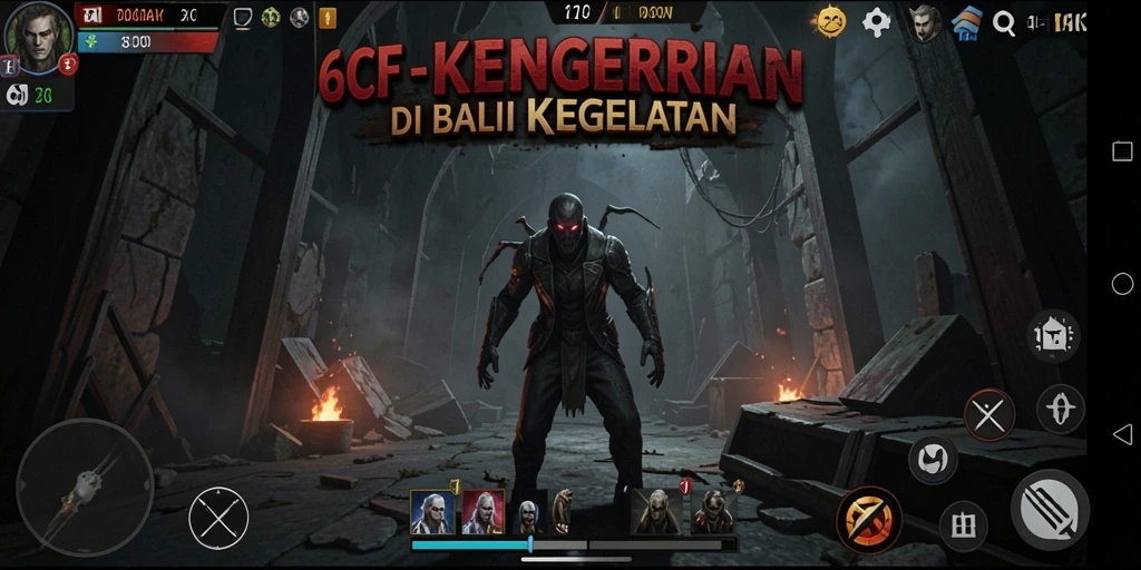 Tangkapan layar utama 6CF menampilkan suasana menyeramkan dan gameplay menegangkan.