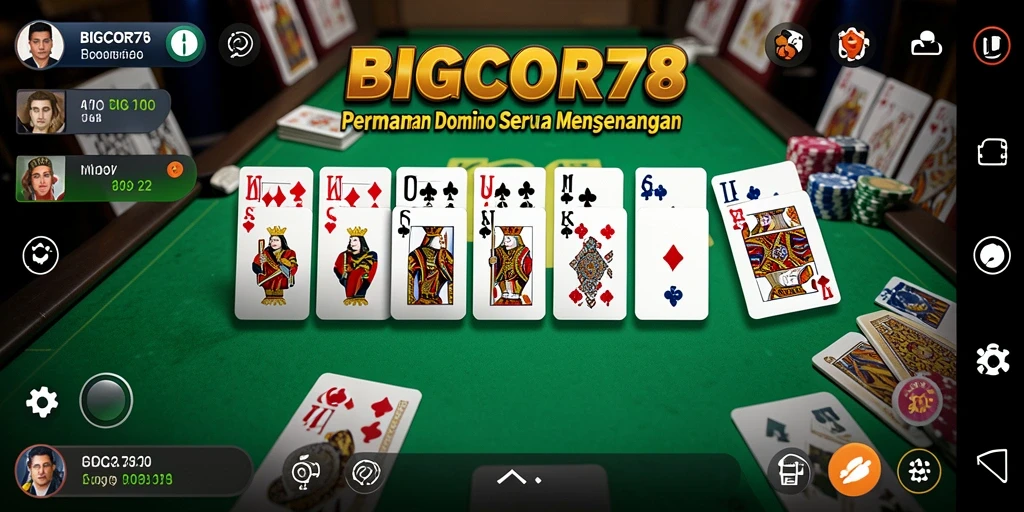 Tangkapan layar gameplay <strong>BIGCOR78</strong> yang menunjukkan momen seru permainan domino.