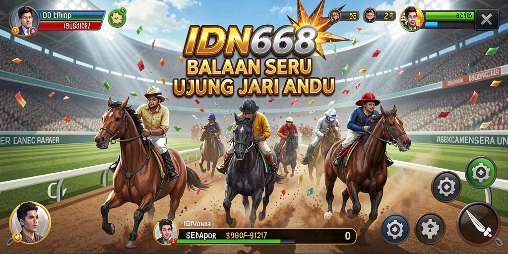 Tampilan screenshot gameplay balapan yang seru dan mendebarkan.