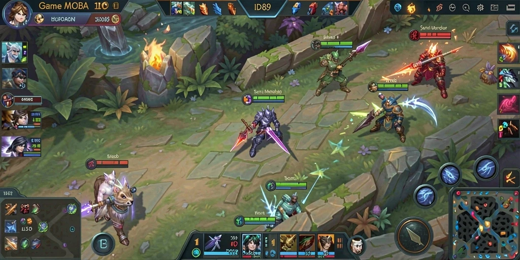 Screenshot gameplay seru IDR89 menampilkan aksi tim yang mendebarkan.