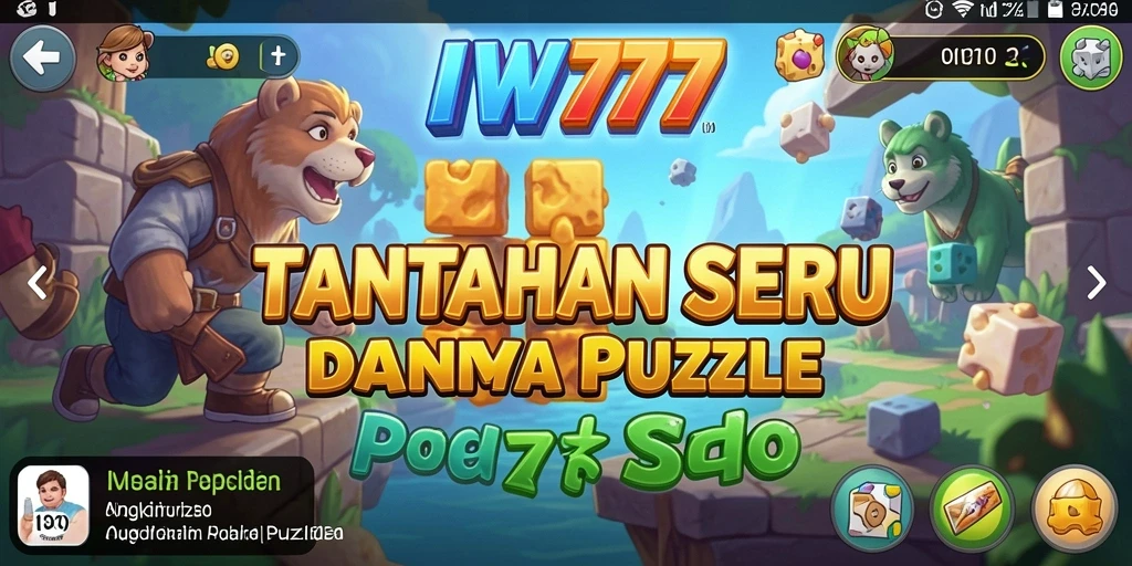 Screenshot menunjukkan gameplay seru IW777 dengan teka-teki menantang.