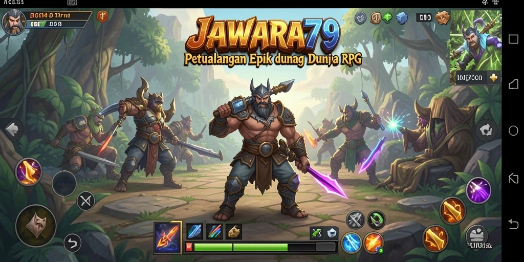 Menampilkan pertempuran seru dalam dunia JAWARA79 yang memukau.