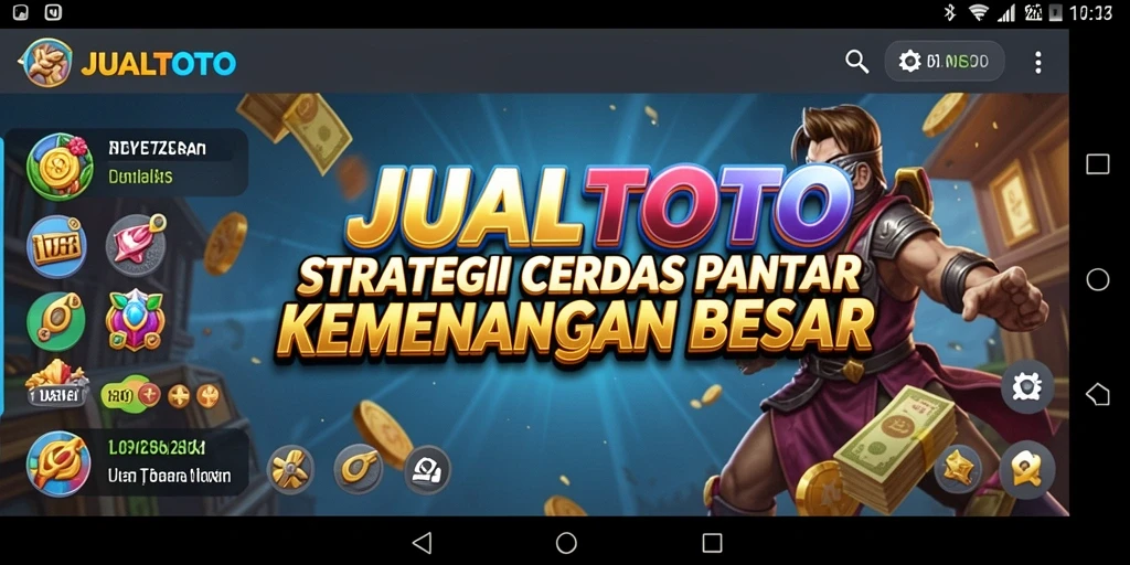 Screenshot gameplay JUALTOTO menampilkan pertarungan strategis yang mendebarkan.