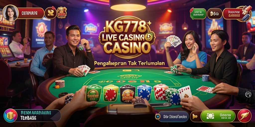 Tampilan gameplay Live Casino yang menakjubkan dan interaktif.
