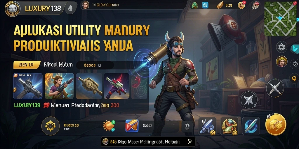 Screenshot LUXURY138 menunjukkan tampilan antarmuka aplikasi Utility yang ramah pengguna.