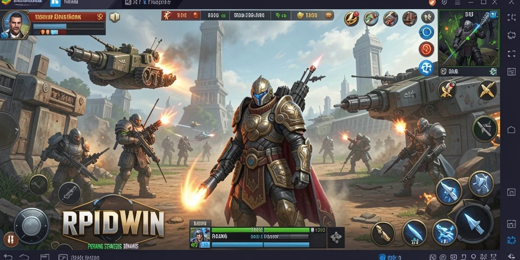 Tampilan gameplay RPIDWIN dengan aksi tembak-menembak mendebarkan.