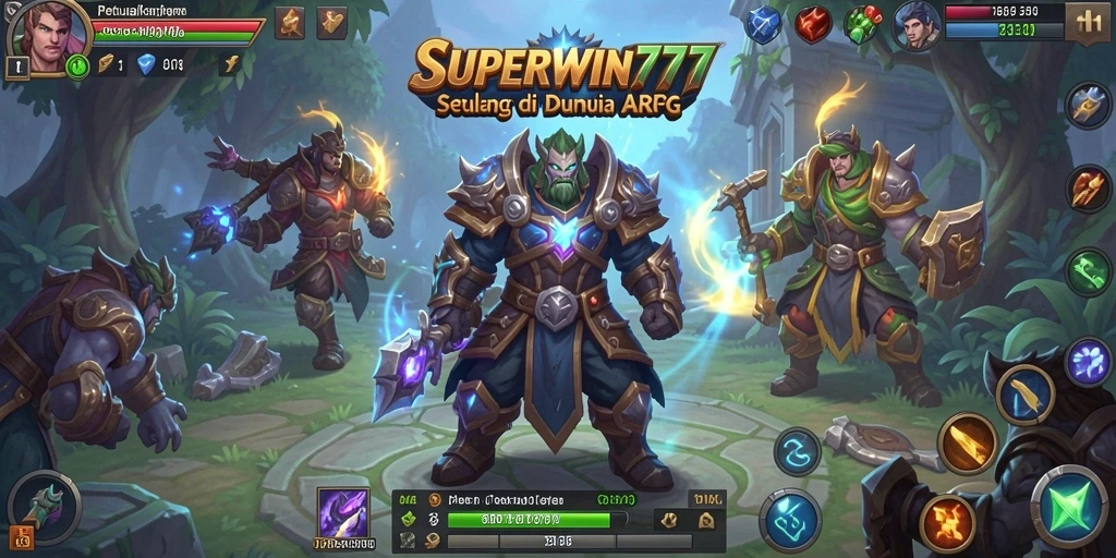 Screenshot utama SUPERWIN777 menampilkan aksi permainan ARPG yang mendebarkan.