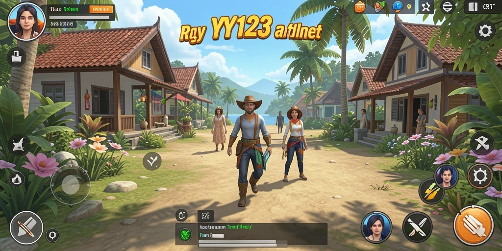Tampilan gameplay seru yang penuh warna dan karakter lucu.